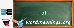 WordMeaning blackboard for rat